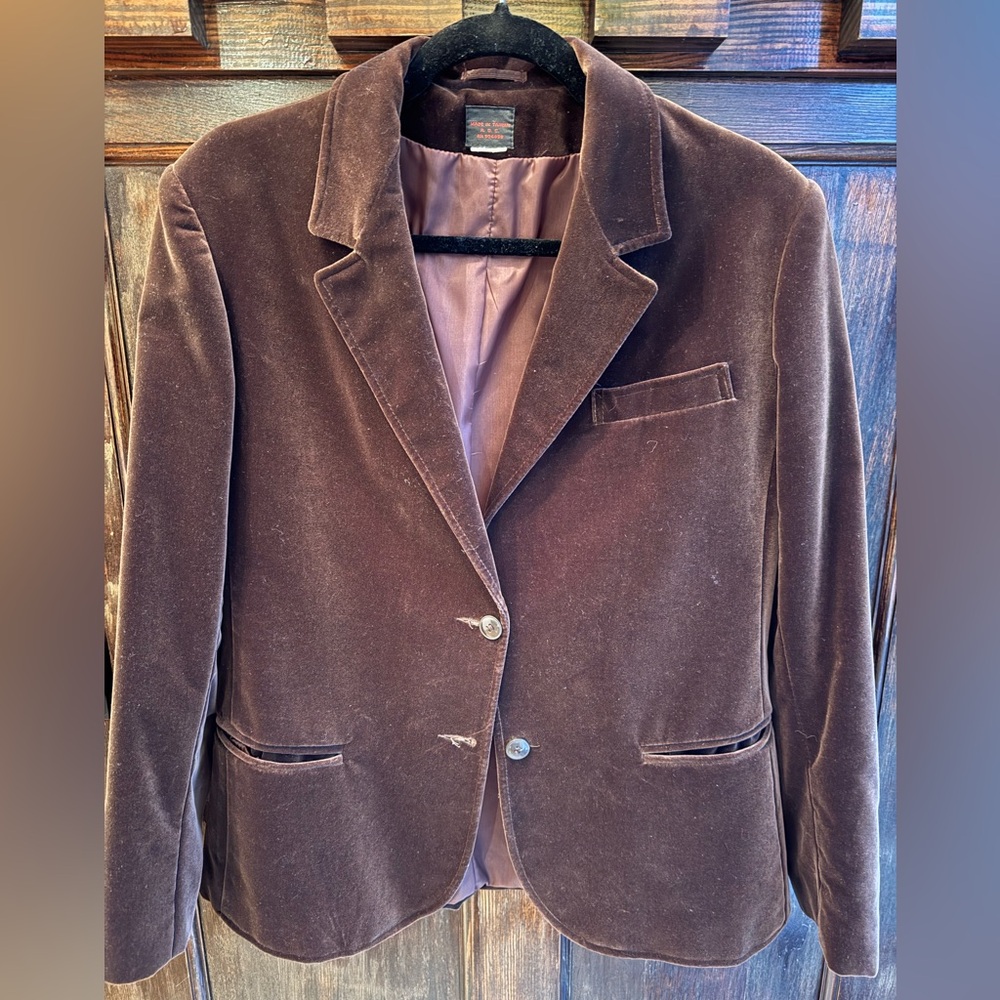 Vintage Velvet Women’s Blazer- Brown S/M